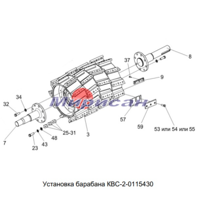 КВС-2-0115430 Измельчающий барабан (Швырялка) КВК-800